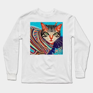 Psychedelic Cat Long Sleeve T-Shirt